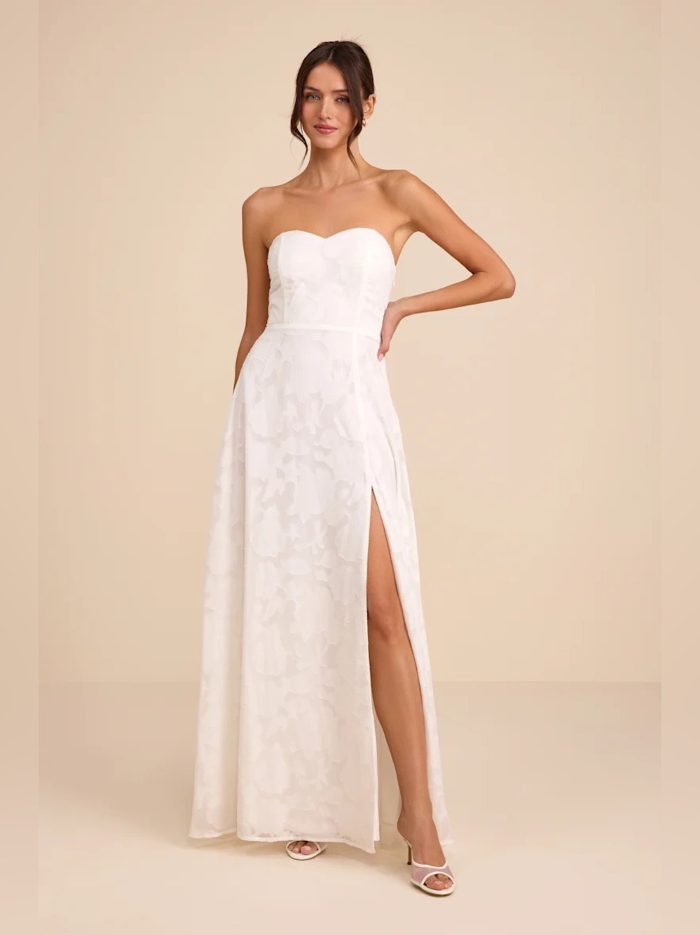 Lulus Garden of Romance White Burnout Maxi Dress - Picture 2 of 9